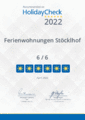 HolidayCheck Urkunde 2022